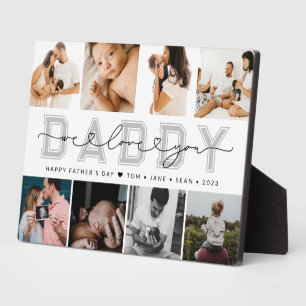 Modern Custom DADDY Father’s Day Photo Collage Plaque