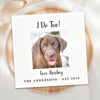 Modern Custom Dog Photo I Do Too Pet Wedding