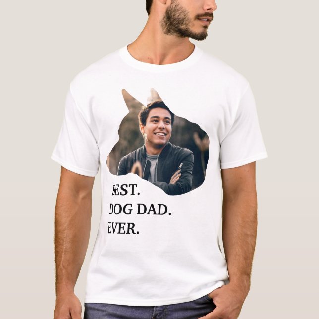 Modern custom dog photo template T-Shirt (Front)