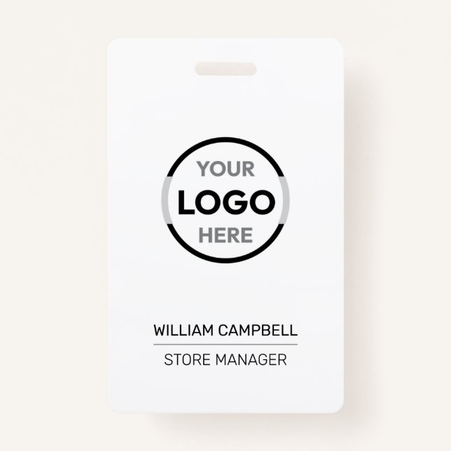 Modern Custom Employee Business Logo ID ID Badge (Front)