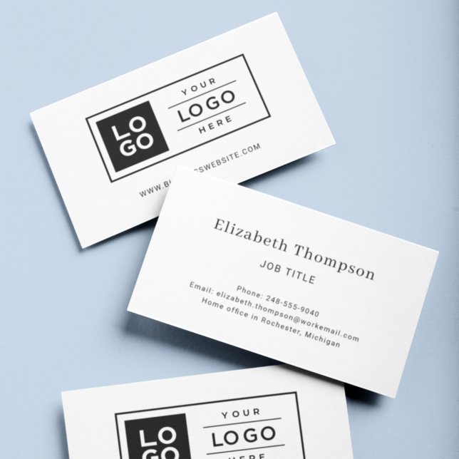 Modern Custom Employee Name Business Logo Card (Creator Uploaded)