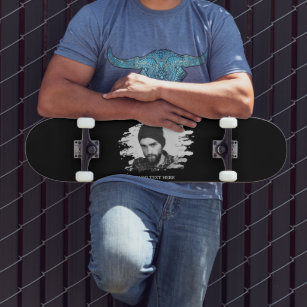 Modern Custom Etched Photo Effect Skateboard