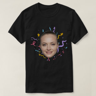 Modern Custom Face Birthday Funny Birthday Matchin T-Shirt