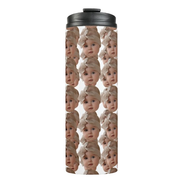 Modern Custom Face Gift For Her, Funny Gift Thermal Tumbler (Front)