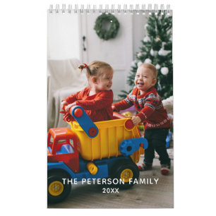 Modern Custom Family Photo Gift\Keepsake 2027 Calendar