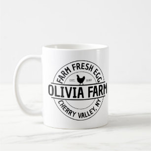 Modern Custom Farm Name Egg Dealer Business Coffee Mug