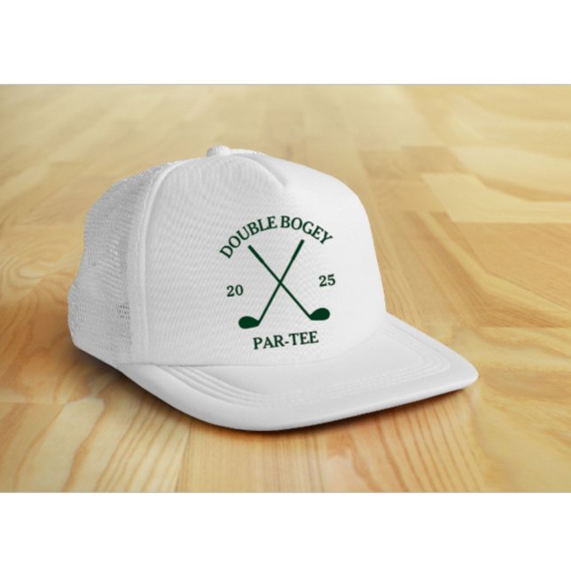 Modern Custom Funny Golf Lover Green Text Trucker Hat (Modern custom golf lover green text trucker hat)