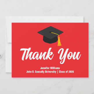 Modern Custom Graduate Thank You Card