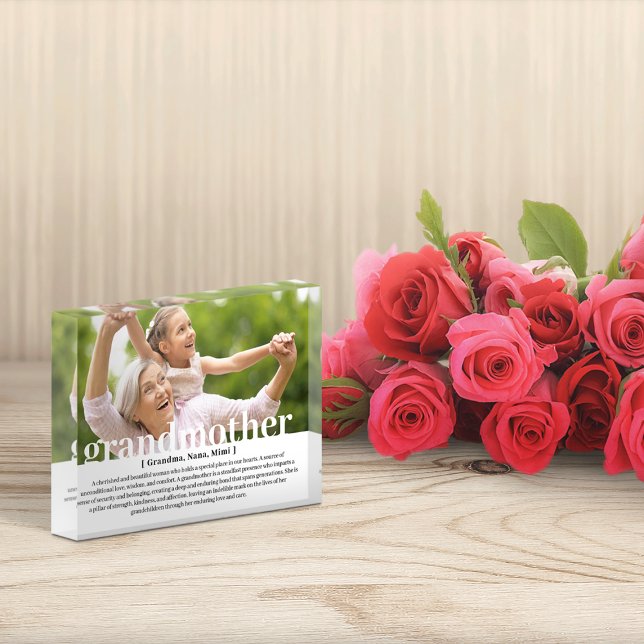 Modern Custom Grandmother Quote Photo Block (Creator Uploaded)