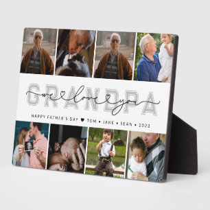Modern Custom GRANDPA Father’s Day Photo Collage Plaque