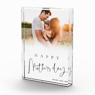 Modern Custom Happy Mothers Day Gift for Mum Photo Block