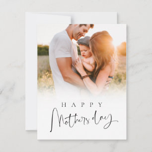 Modern Custom Happy Mothers Day Gift for Mum Photo Holiday Card