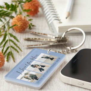 Modern Custom I Love You Mum   3 Photo Keychain