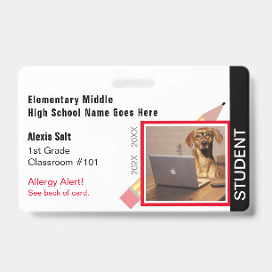 Modern Custom ID School Identification Badge