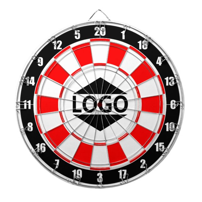 Modern Custom Image on Red & White Dartboard (Front)