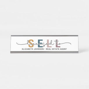 Modern Custom Licensed to Sell Realtor Name Plate