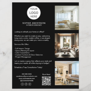 Modern Custom Logo Black Professional Business Flyer