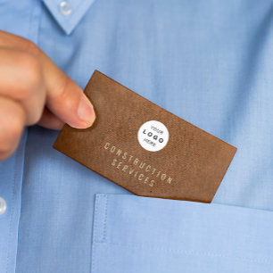 Modern custom LOGO construction professional Business Card