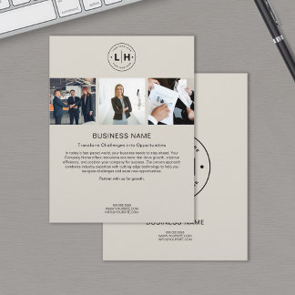 Modern Custom Logo Photo Corporate Business Flyer