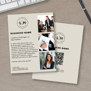 Modern Custom Logo Photo QR Business Flyer