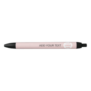 Modern Custom Logo Pink Business Black Ink Pen
