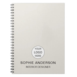 Modern Custom Logo Professional Business Notebook