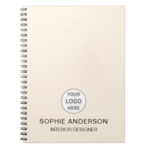 Modern Custom Logo Professional Business Notebook