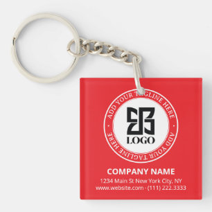 Modern Custom Logo QR Code Business Promotional Key Ring