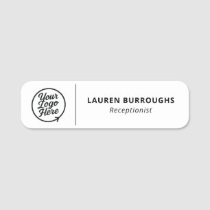 Modern Custom Logo Receptionist Name Tag