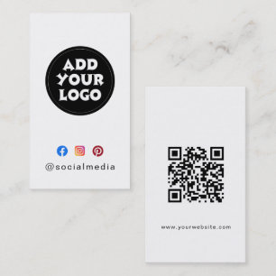 Modern Custom logo Social Media QR code website Business Card