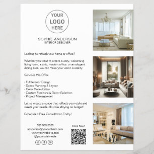 Modern Custom Logo White Professional Business Flyer