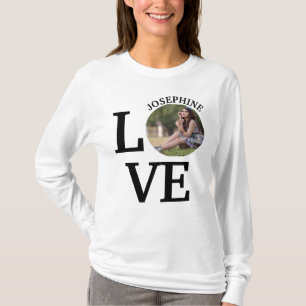 Modern Custom love photo template T-Shirt