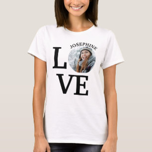 Modern Custom love photo template T-Shirt