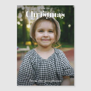 Modern Custom Merry Christmas Typography Photo