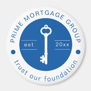 Modern Custom Mortgage Company Add Your Logo Magnet