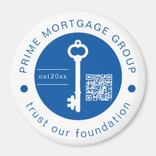 Modern Custom Mortgage Company Add Your Logo Magnet