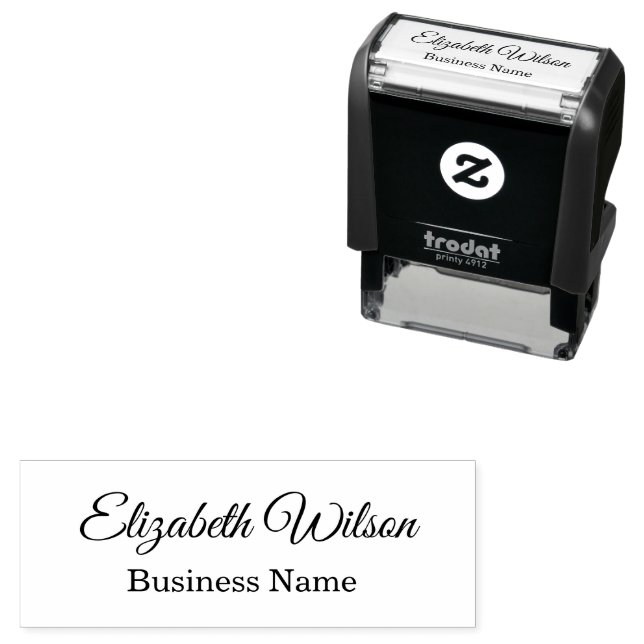 Modern custom name and Professional Business  Self-inking Stamp (In Situ)