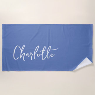 Modern Custom Name  Beach Towel