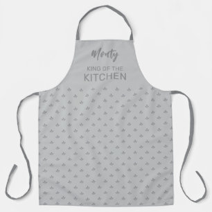 Modern Custom Name King of the Kitchen Pattern    Apron