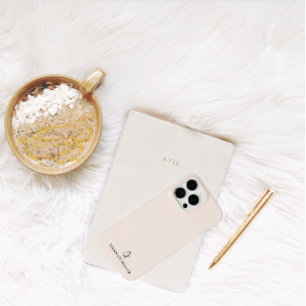 Modern Custom Name Logo Blush Pink Minimalist iPhone 16 Pro Max Case