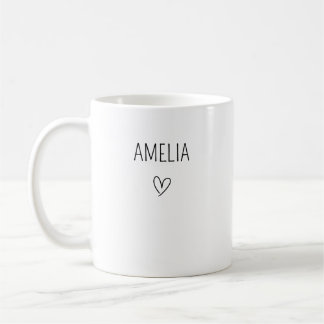 Modern Custom Name Personalised Christmas Gift Coffee Mug