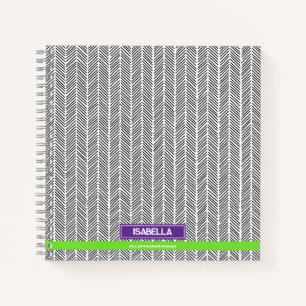 Modern Custom Name   Personalized Travel Notebook