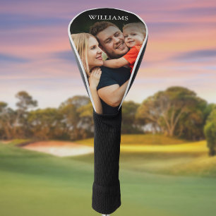 Modern Custom Name Photo Golf Head Cover