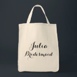 Modern custom name tote bag<br><div class="desc">BRIDESMAID TOTE BAG</div>