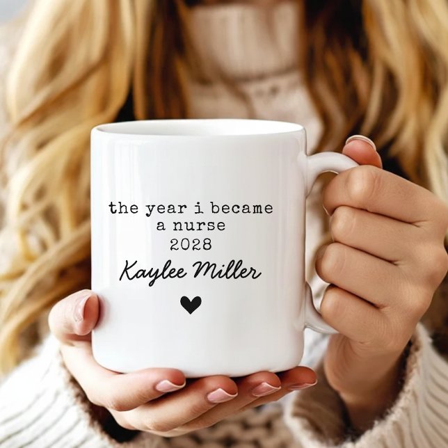 Modern Custom Nurse Graduation Mug Gift for Her (gift for new nurse, gift for nurse graduation, rn graduation gift, nursing school graduation gift)