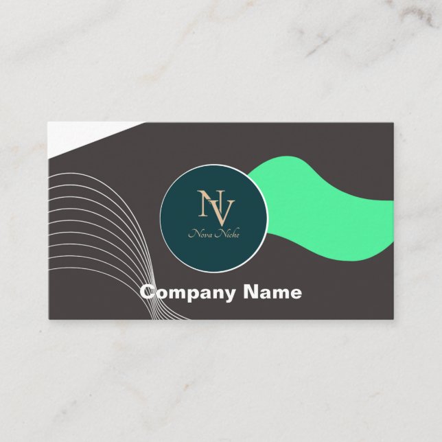 Modern Custom Personalised Business Card (Front)
