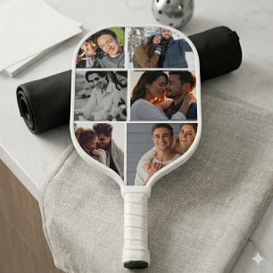 Modern Custom Personalised Photo and Text Pickleball Paddle