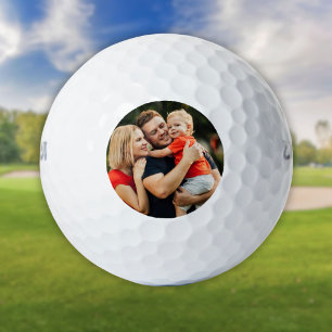 Modern Custom Personalised Photo Golf Balls