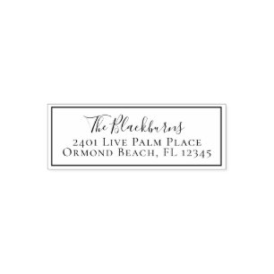 Modern Custom Personalised Return Address Label Self-inking Stamp