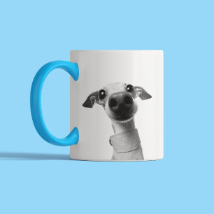 Modern Custom Pet Photo Meeko Two-Tone Coffee Mug